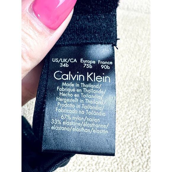 Calvin Klein Black Push Up Strapless Bra Women's Size 34B - Picture 3 of 4
